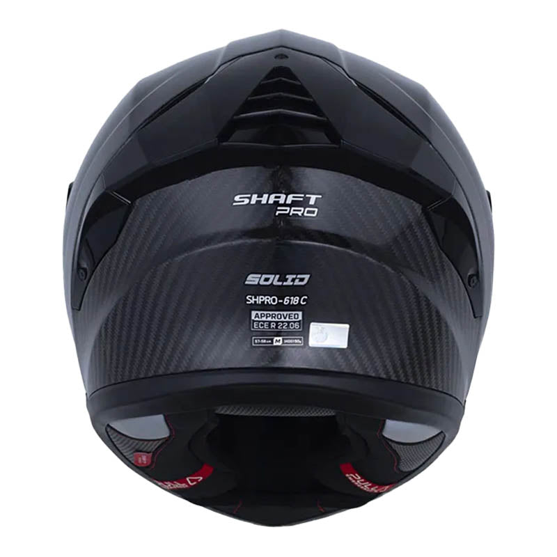Casco Shaft Pro 618 C Evo Solid Negro Carbono Silver Visor Iridium Azul