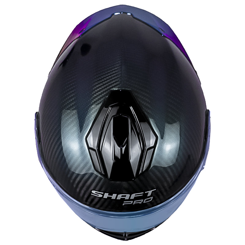 Casco Shaft Pro 620 C Evo Solid 3K Camaleon Silver Visor Iridium Azul