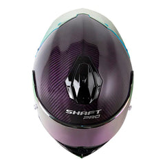 Casco Shaft Pro 620 C Evo Solid 3K Morado Silver Visor Revo Morado