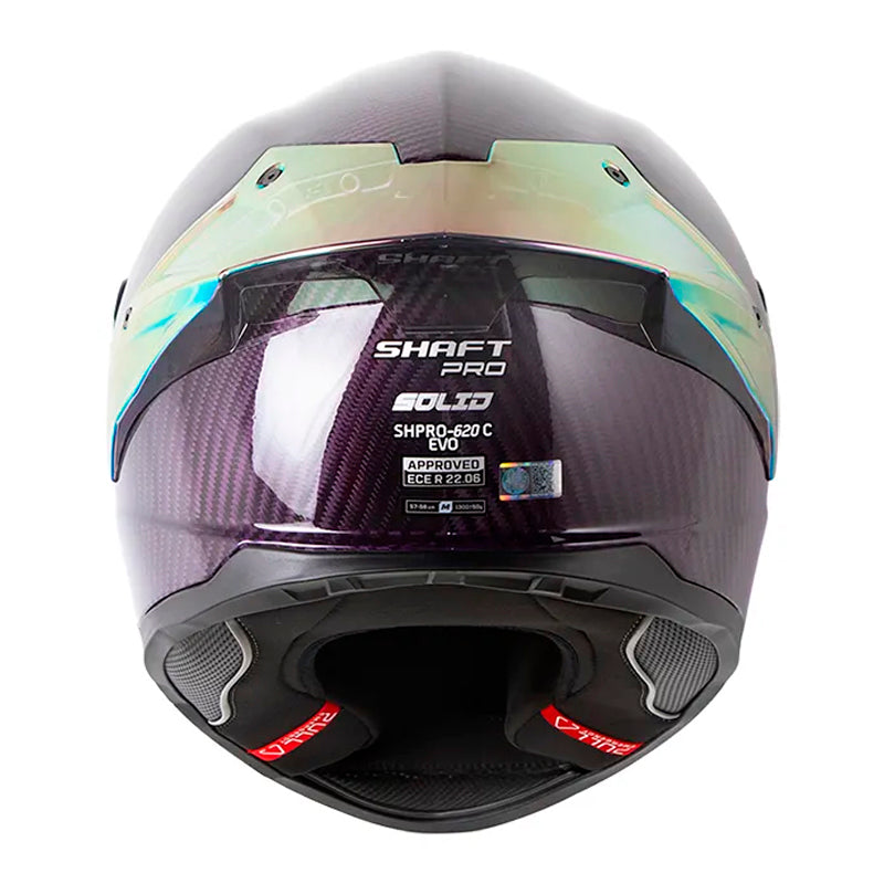Casco Shaft Pro 620 C Evo Solid 3K Morado Silver Visor Revo Morado
