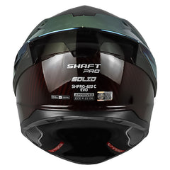 Casco Shaft Pro 620 C Evo Solid 3K Rojo Silver Visor Revo Rojo