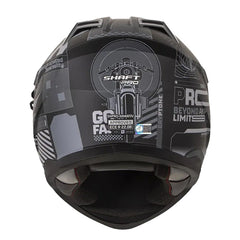 Casco Shaft Pro Mx400Dv Cryptone Negro Gris Visor Iridium Azul