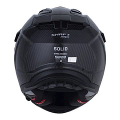 Casco Shaft Pro Mx480 C Solid Negro Carbono Silver Visor Revo Rojo