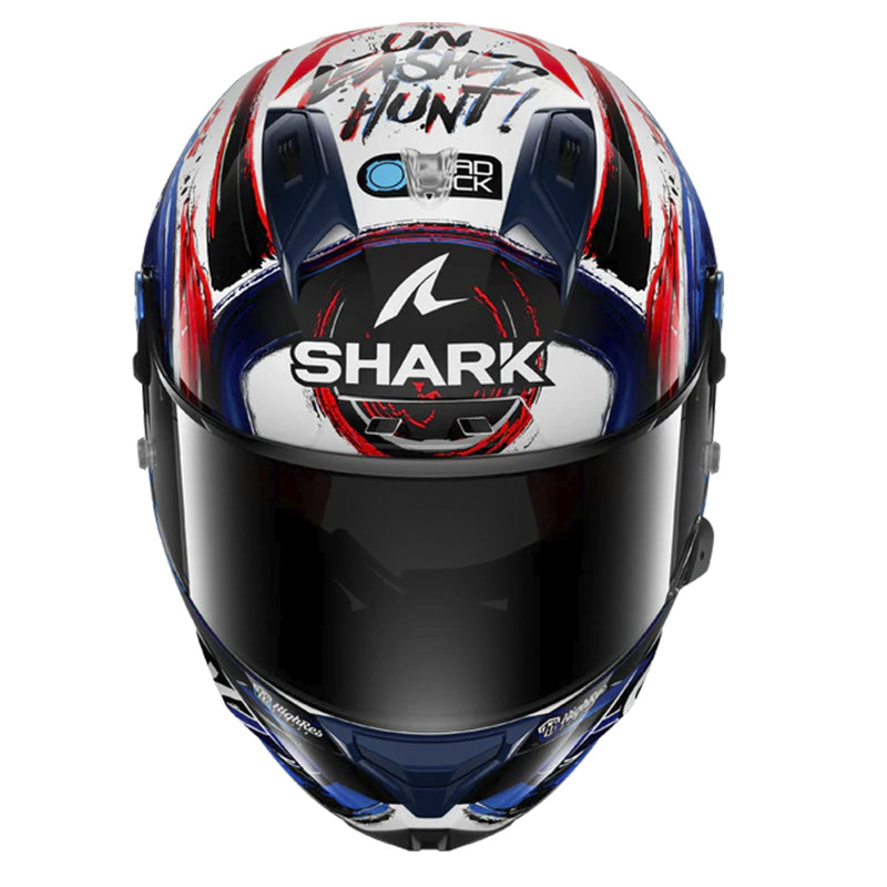 Casco Shark Aeron-Gp Zarco Signature Negro Blanco Azul