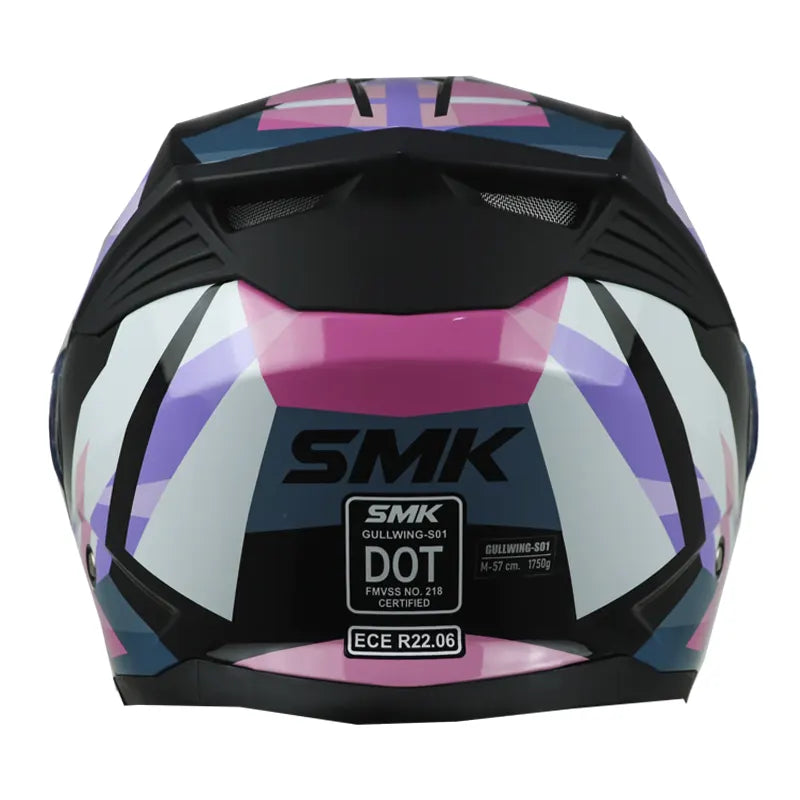 Casco Smk Gullwing Cha Negro Rosado