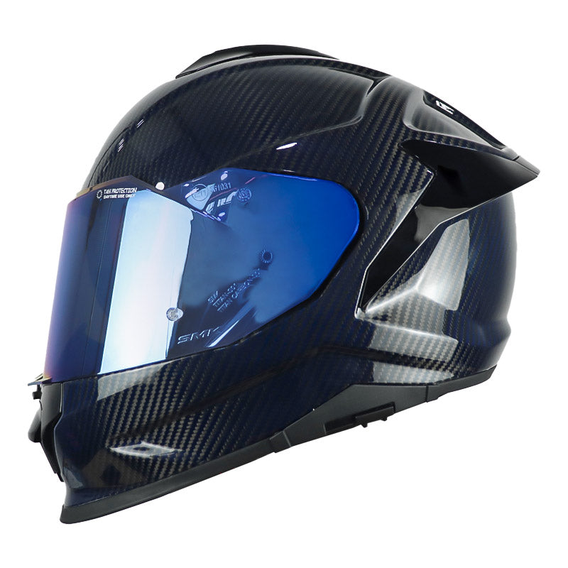 Casco Smk Titan Carbon Azul