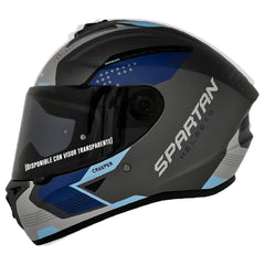Casco Spartan Draken Creeper Gris Azul