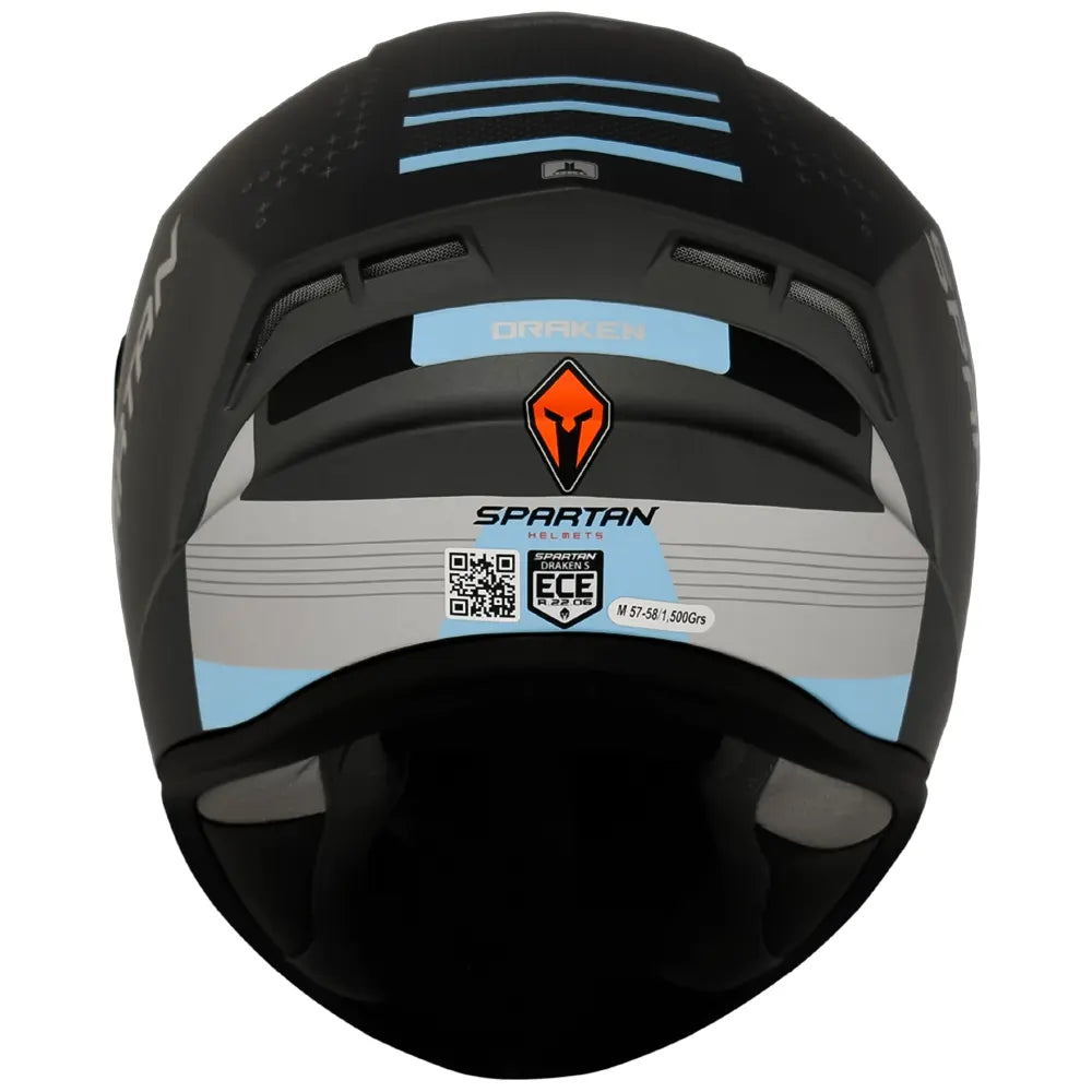 Casco Spartan Draken Creeper Gris Azul