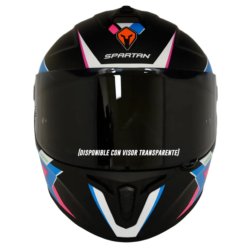 Casco Spartan Draken Frantic Azul Rosado
