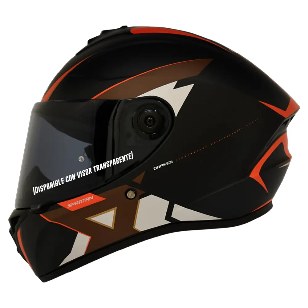 Casco Spartan Draken Frantic Negro Camo Café