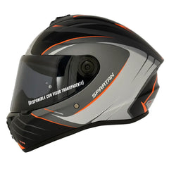 Casco Spartan Draken Methane Negro Rojo