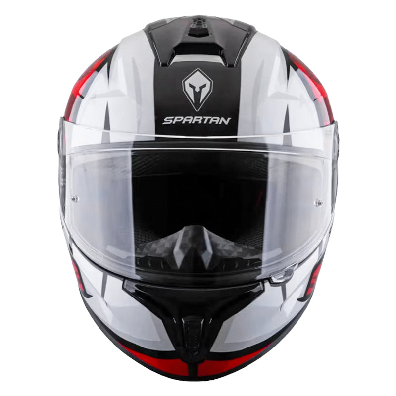 Casco Spartan Draken S Lynx Rojo Blanco