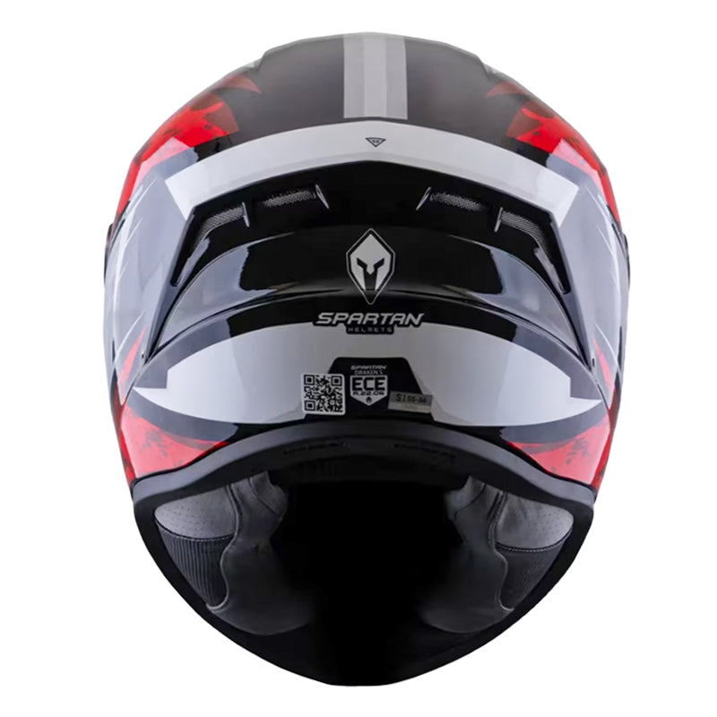 Casco Spartan Draken S Lynx Rojo Blanco