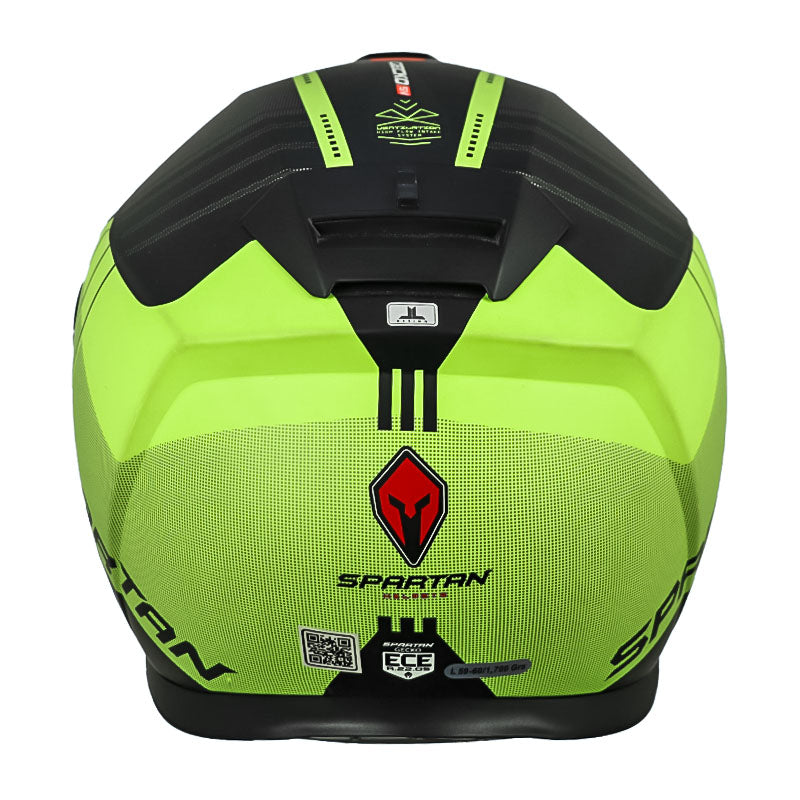 Casco Spartan Gecko Sv Epic Gris Amarillo