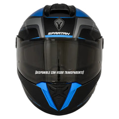 Casco Spartan Hawk Dark Justice Gris Negro Azul