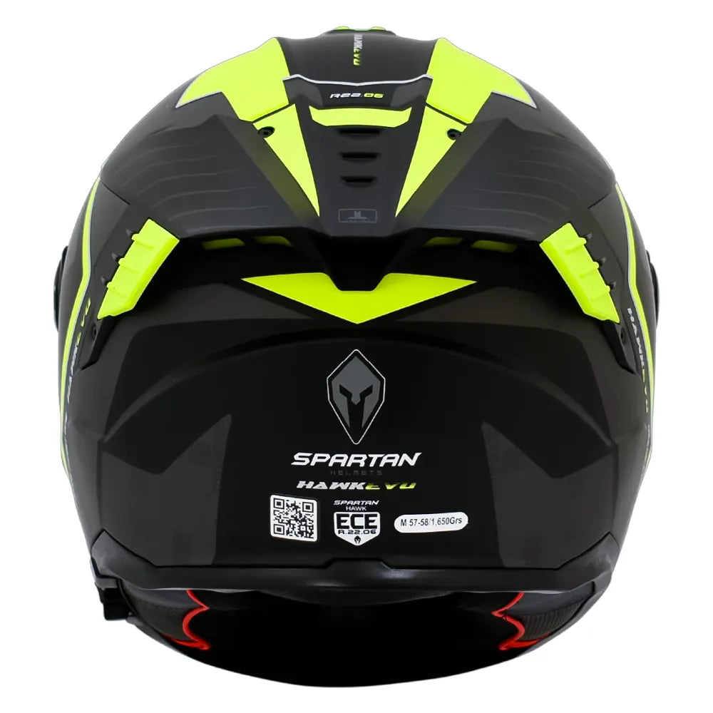 Casco Spartan Hawk First Hiviz Amarillo