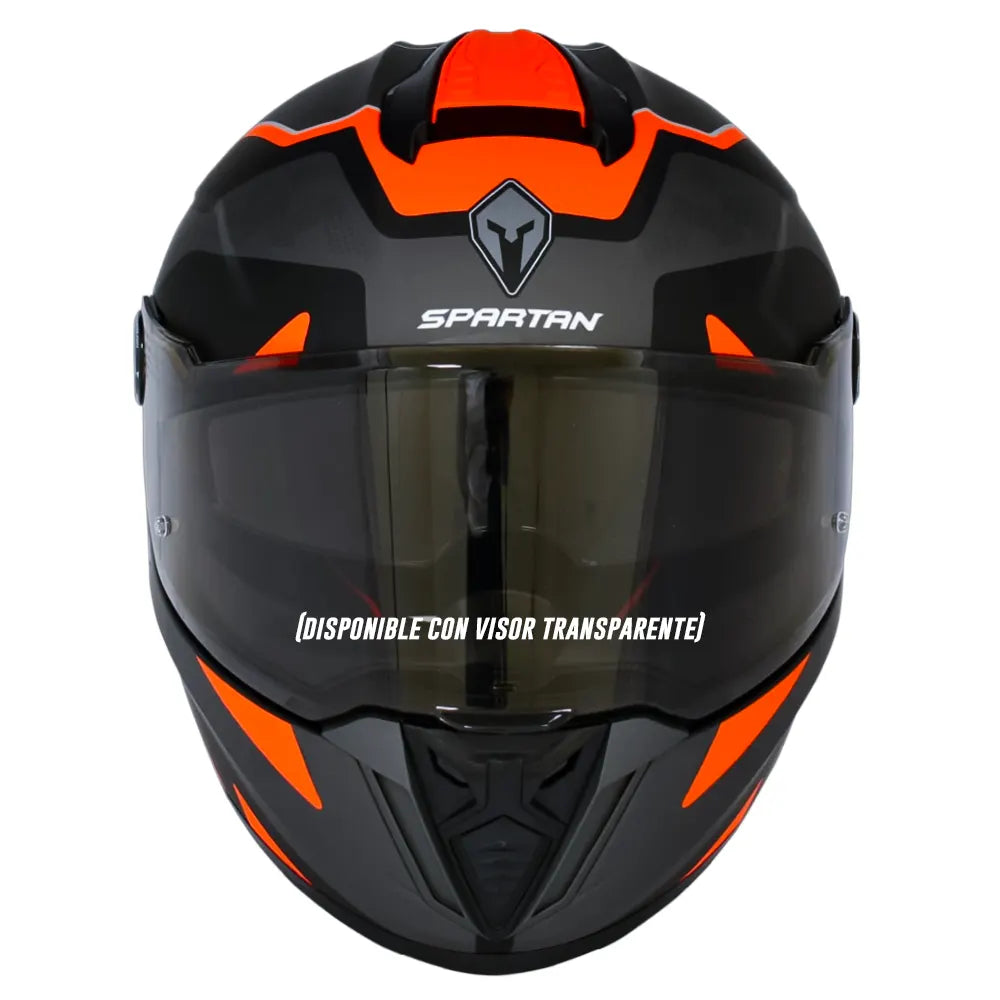 Casco Spartan Hawk First Negro Gris Rojo