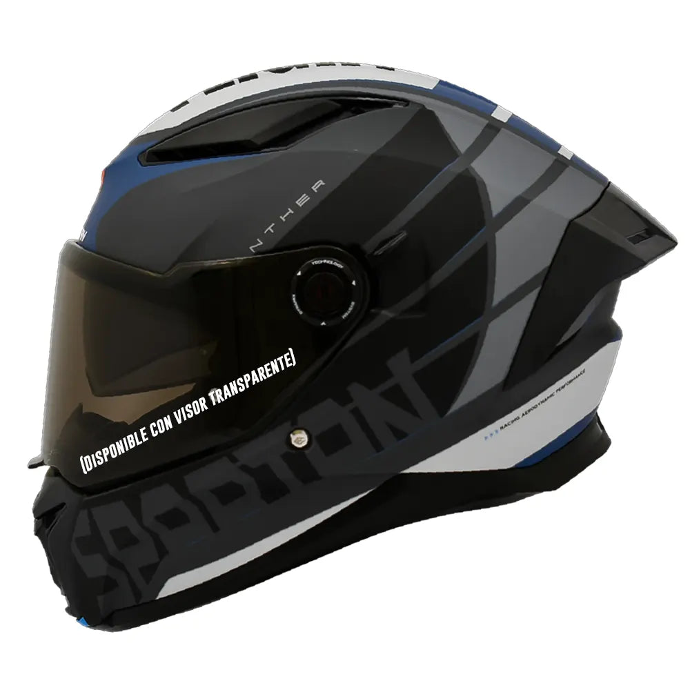 Casco Spartan Panther Flight Negro Gris