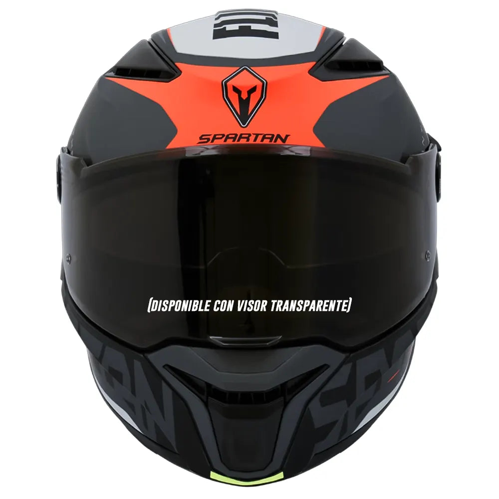 Casco Spartan Panther Flight Negro Rojo