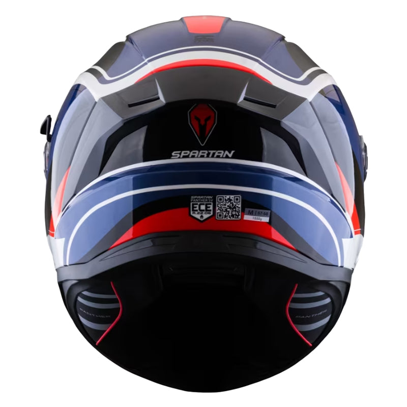 Casco Spartan Panther Sv Blanco Azul