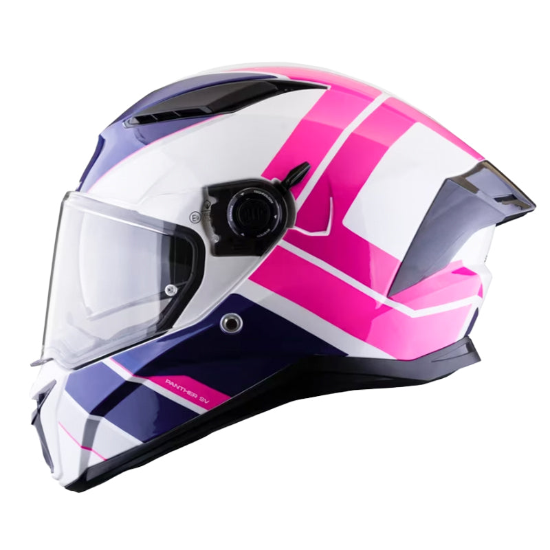 Casco Spartan Panther Sv Blanco Morado Rosado