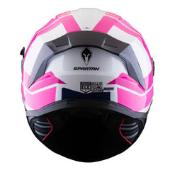 Casco Spartan Panther Sv Blanco Morado Rosado