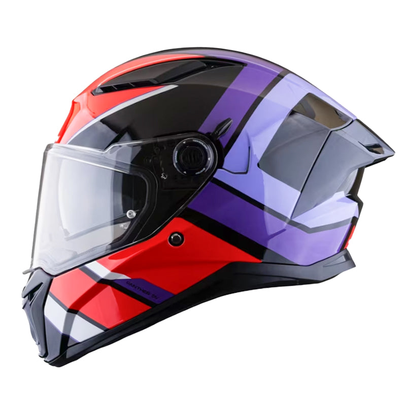 Casco Spartan Panther Sv Negro Rojo Morado