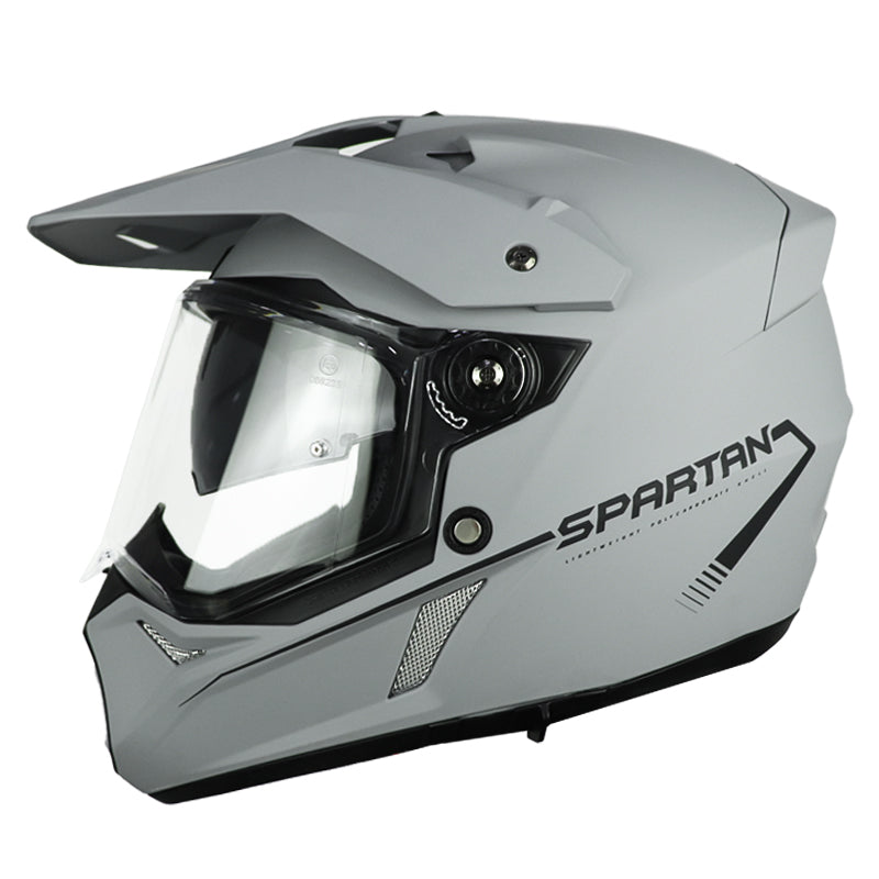 Casco Spartan Wolf Ds Gris Negro