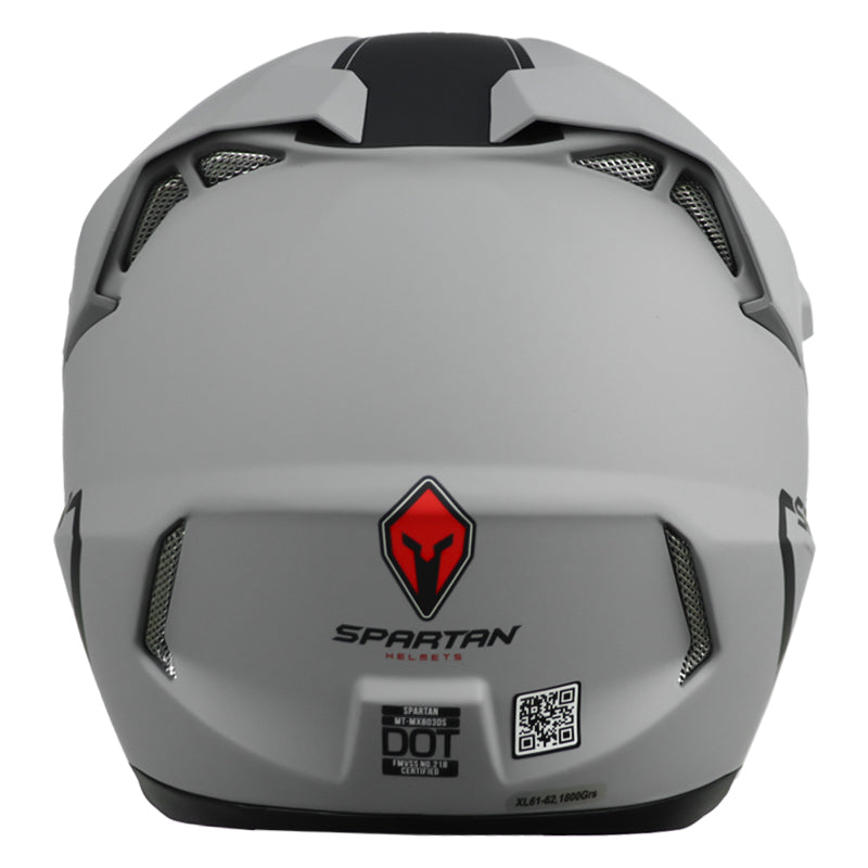 Casco Spartan Wolf Ds Gris Negro