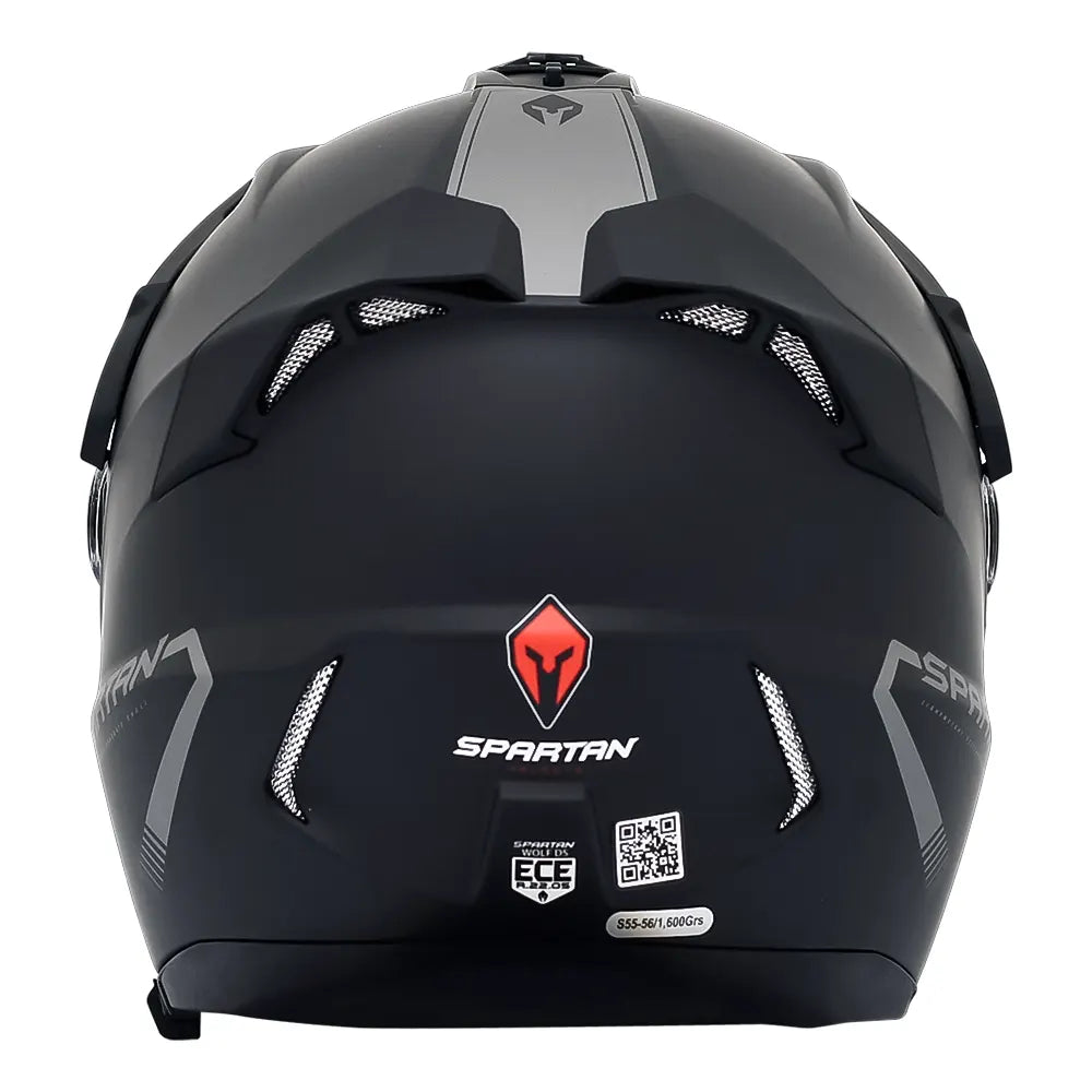 Casco Spartan Wolf Ds Solid Negro