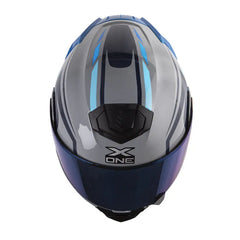 Casco X-One X-3000Rs Clarux Gris Azul Visor Iridium Azul