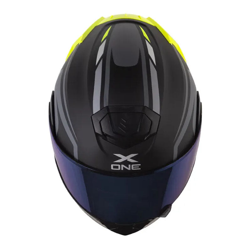 Casco X-One X-3000Rs Clarux Negro Gris Visor Iridium Azul