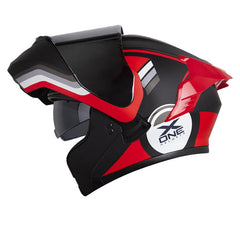 Casco X-One X-3000Rs Clarux Negro Rojo Visor Iridium Silver
