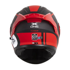Casco X-One X-3000Rs Clarux Negro Rojo Visor Iridium Silver