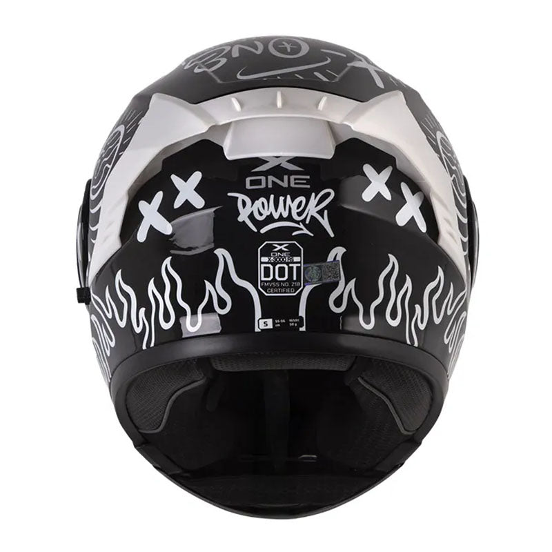 Casco X-One X-3000Rs Power Negro Blanco Visor Iridium Silver