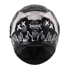 Casco X-One X-3000Rs Power Negro Blanco Visor Iridium Silver