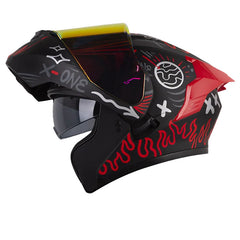 Casco X-One X-3000Rs Power Negro Rojo Visor Revo Rojo