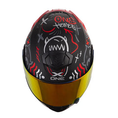Casco X-One X-3000Rs Power Negro Rojo Visor Revo Rojo