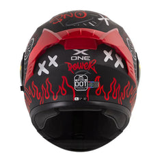 Casco X-One X-3000Rs Power Negro Rojo Visor Revo Rojo