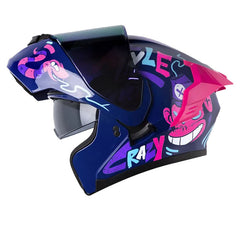 Casco X-One X-3000Rs Stuff Azul Fucsia Visor Revo Morado