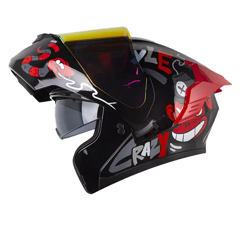 Casco X-One X-3000Rs Stuff Negro Rojo Visor Revo Rojo