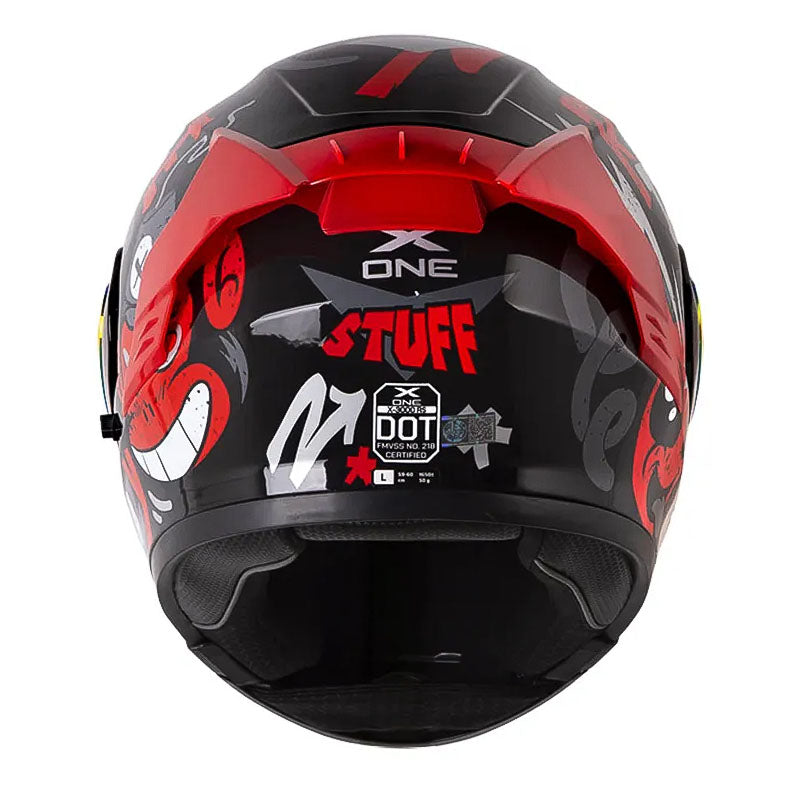 Casco X-One X-3000Rs Stuff Negro Rojo Visor Revo Rojo