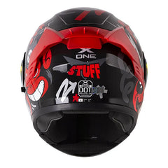 Casco X-One X-3000Rs Stuff Negro Rojo Visor Revo Rojo