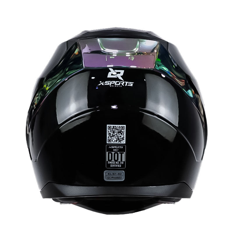 Casco X-Sports M67 Negro Morado
