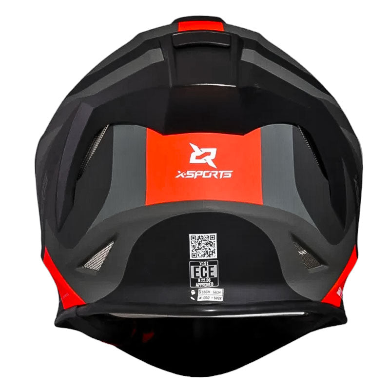 Casco X-Sports V151 Bramdo Negro Rojo