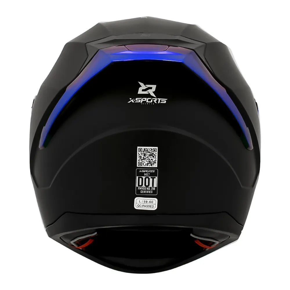 Casco XSports M67 Negro Reloaded Azul