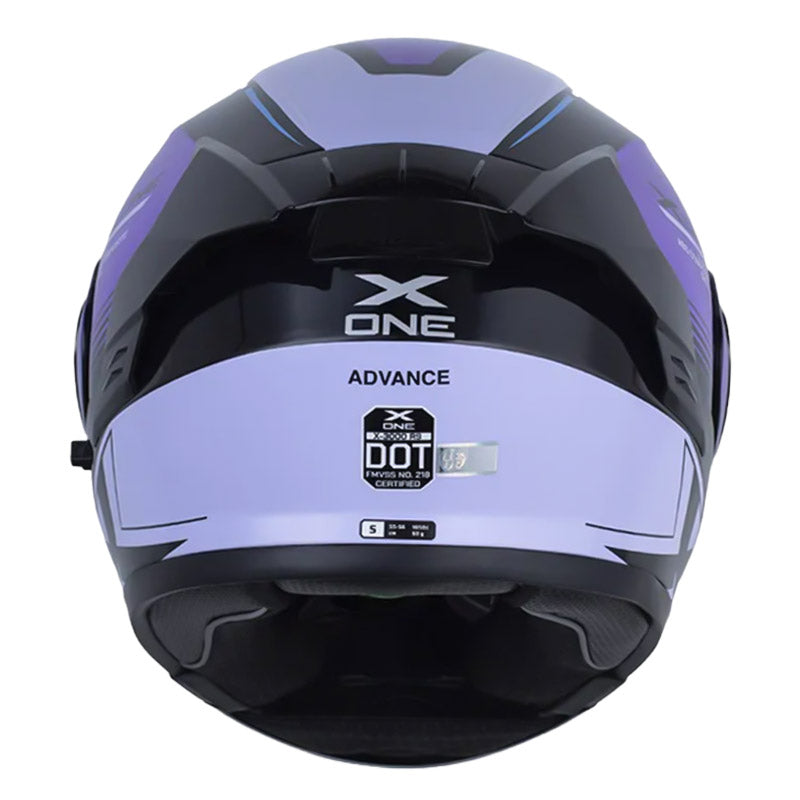 Casco X One X-3000Rs Advance Negro Morado Visor Iridium Azul