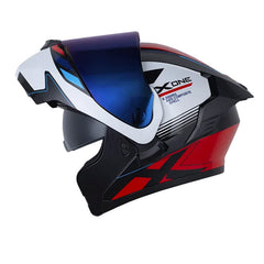 Casco X One X-3000Rs Advance Negro Rojo Visor Iridium Azul