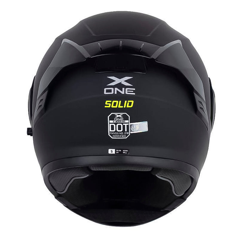 Casco X_One X-3000Rs Solid Negro Amarillo Neon Visor Iridium Azul