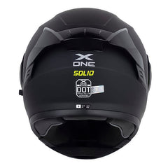Casco X_One X-3000Rs Solid Negro Amarillo Neon Visor Iridium Azul